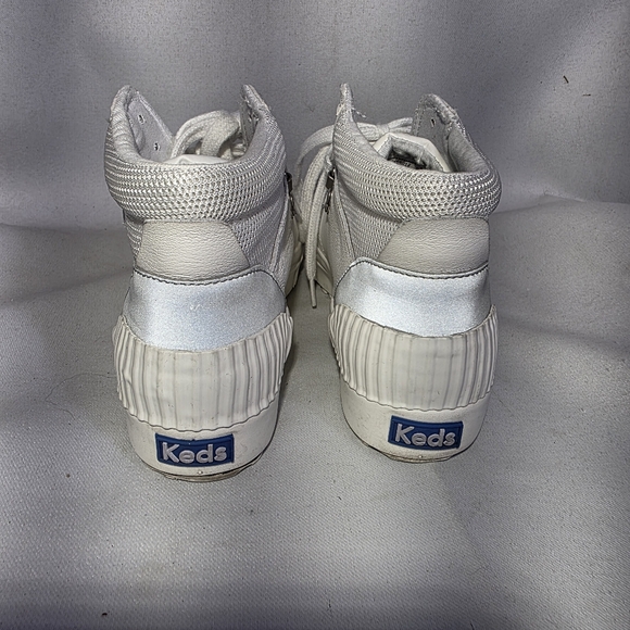 Keds White Leather 80s Hightop‎ Barbie Style Sneakers Women's 7 - Picture 5 of 9